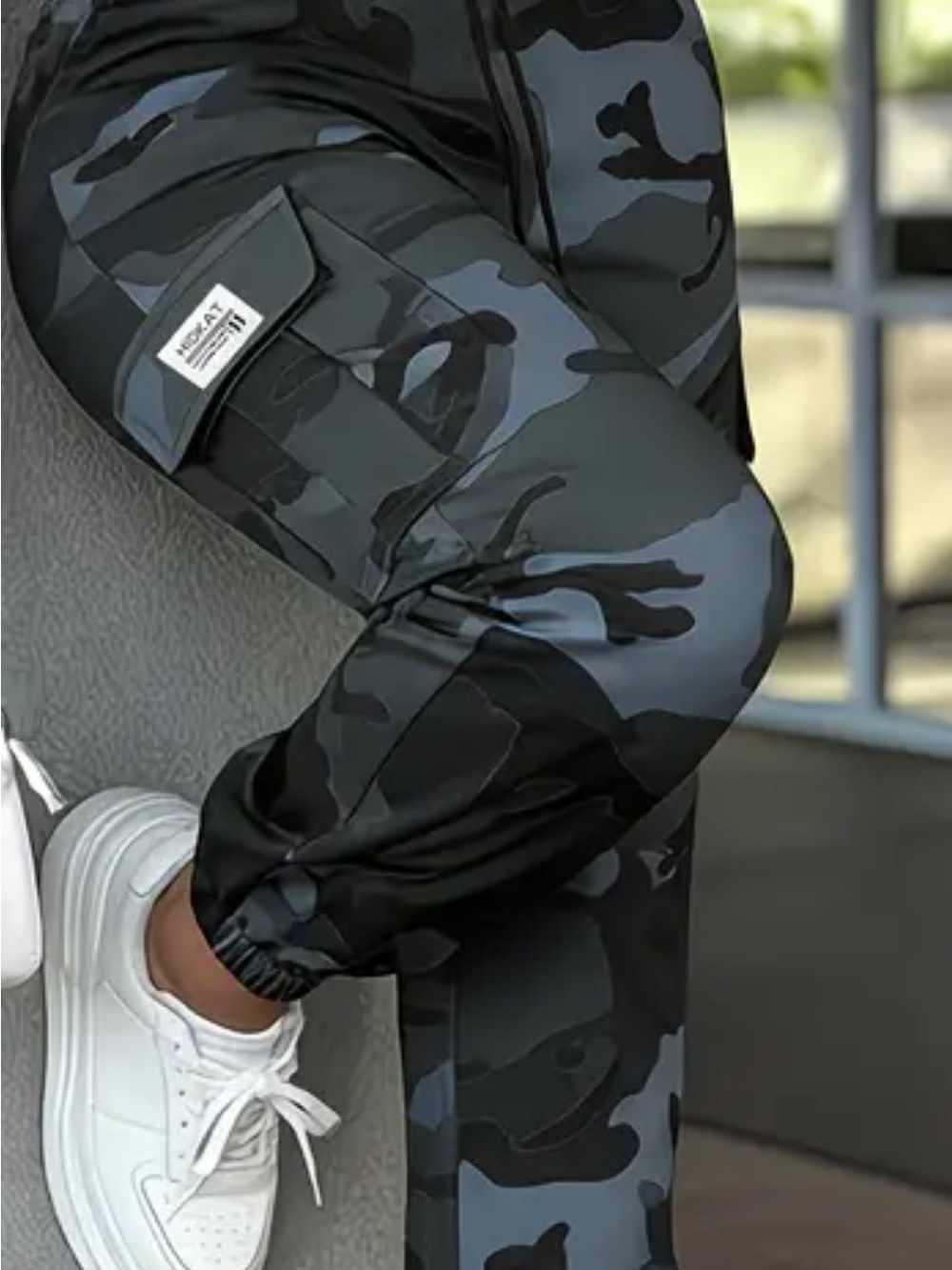 Grey camouflage comfortable pants size XL